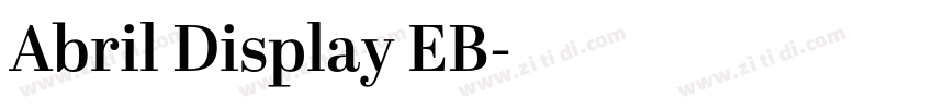 Abril Display EB字体转换